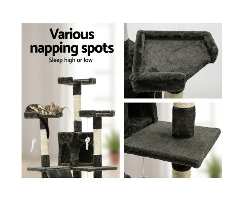 multiple napping sports scratching post