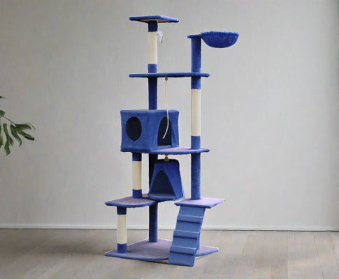 YES4PETS 193cm Cat Scratching Post Blue