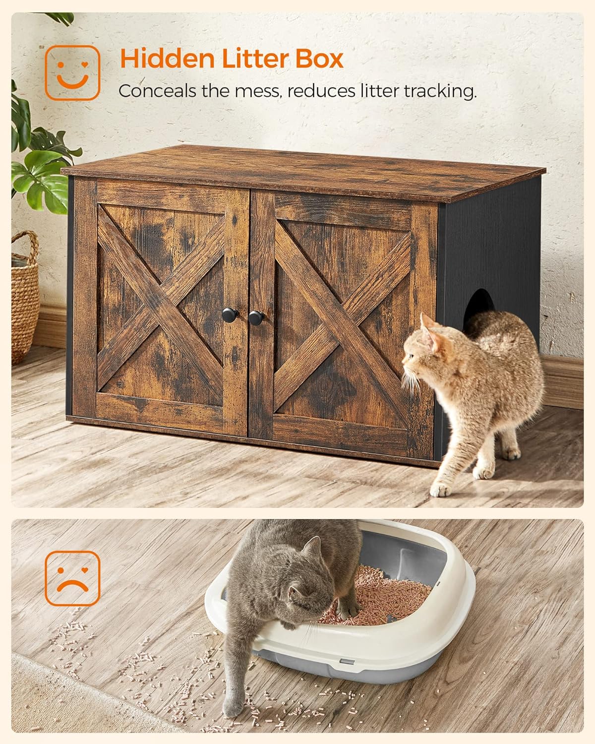 Two-in-one Cat bed and litter box