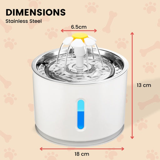 dimensions of water pet fountain 
