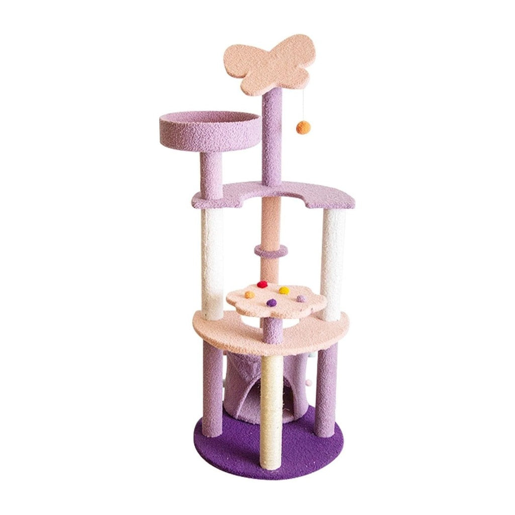 Butterfly Plush Cat Condo Tower 128CM