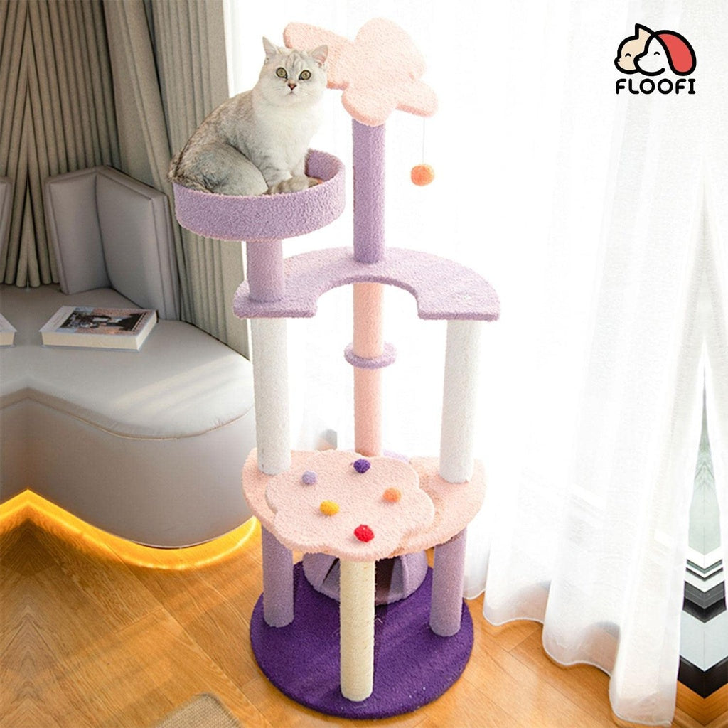 Butterfly Plush Cat Condo Tower