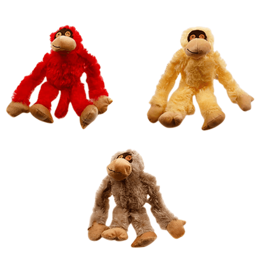 YES4PETS 3 x Dog Toy Gorilla Soft Squeaky 