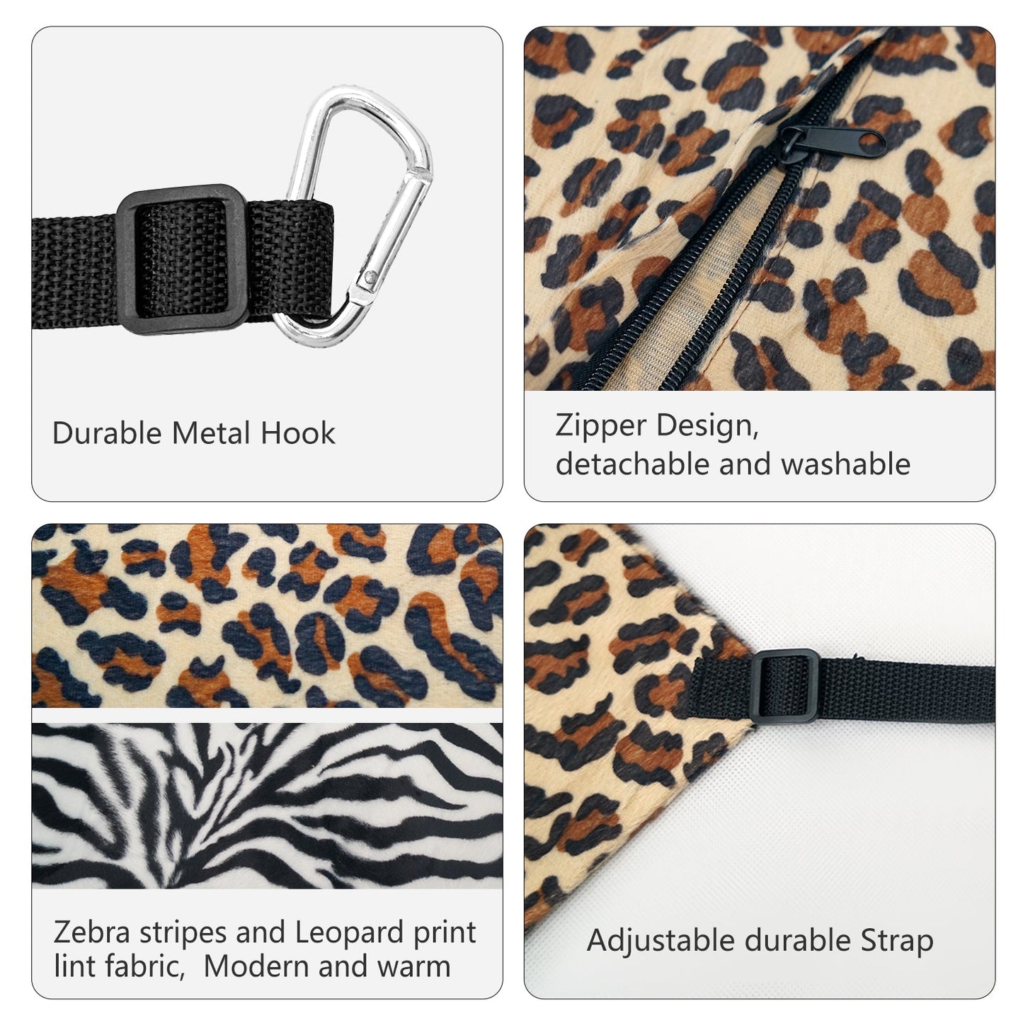 durable metal hook and zipper design