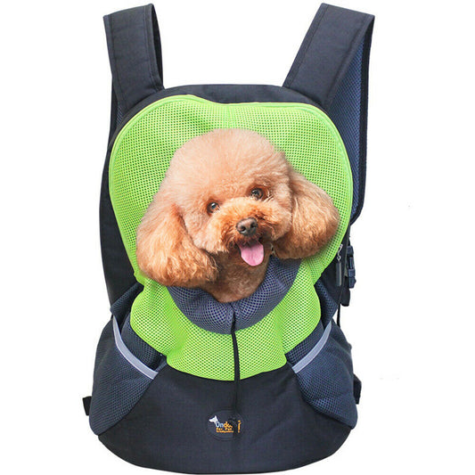pet dog backpack in green